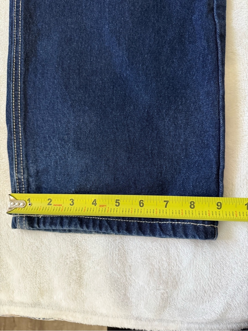 Ninth Idle Hall Y2K Wide Leg Jeans Embroidered Flame Rose Dark Wash Sz 6 - Picture 13 of 15